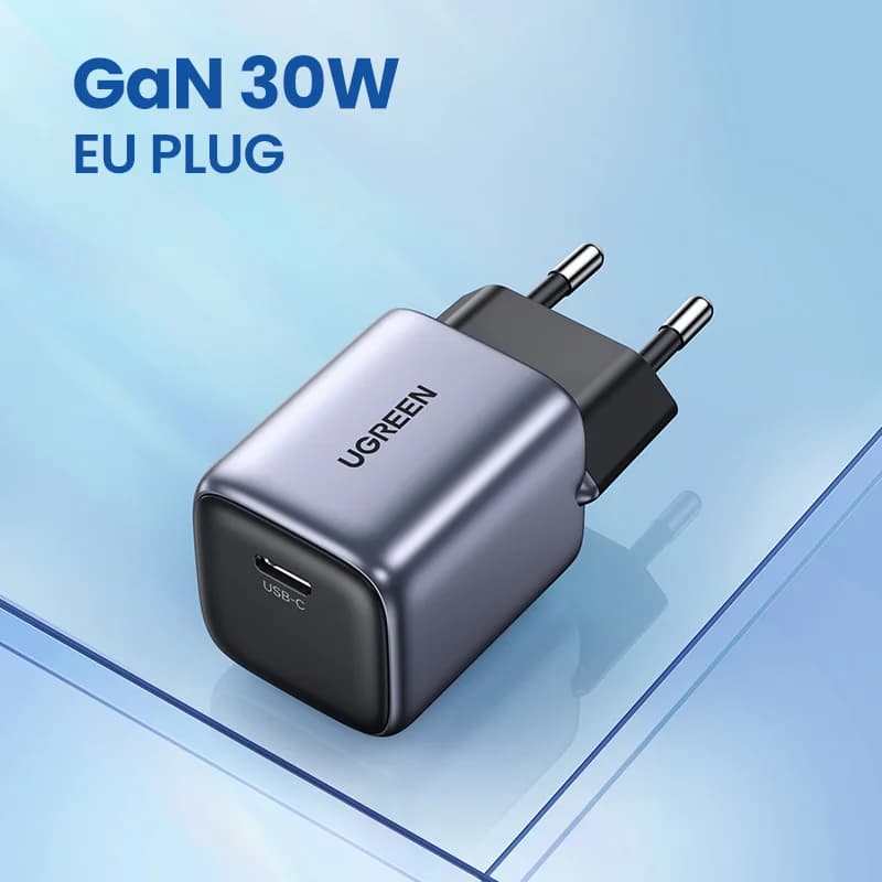 Caricatore rapido GaN USB-C 30W con PD 3.0