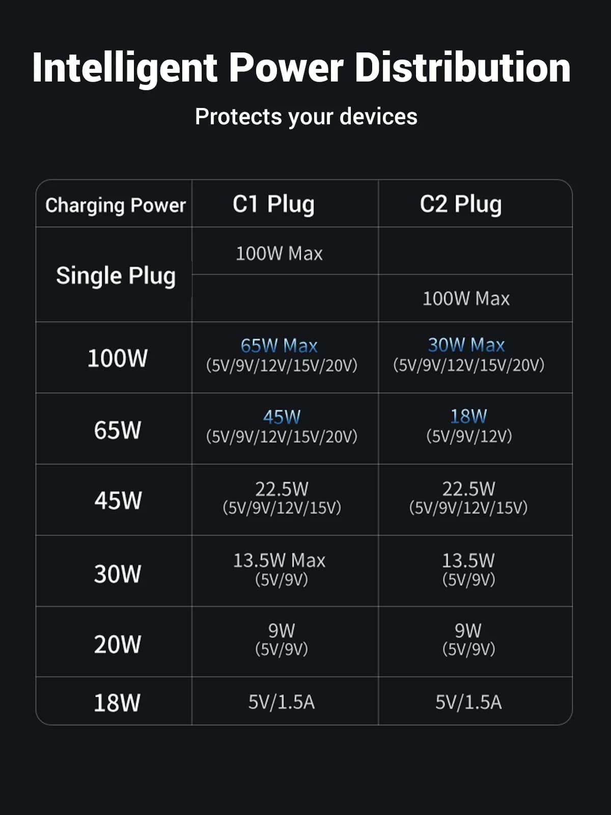 Cavo USB-C 2-in-1, Max 100W, Ricarica rapida 5A