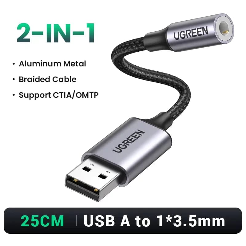 Adattatore Scheda Audio Esterna USB a 3.5mm