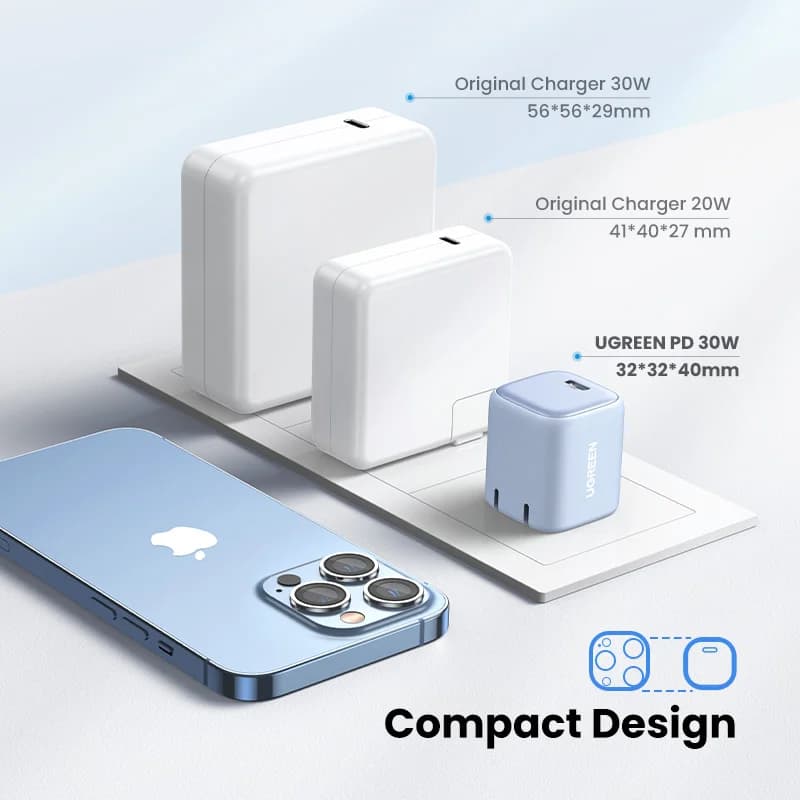 Caricatore da muro GaN USB-C rapido 30W