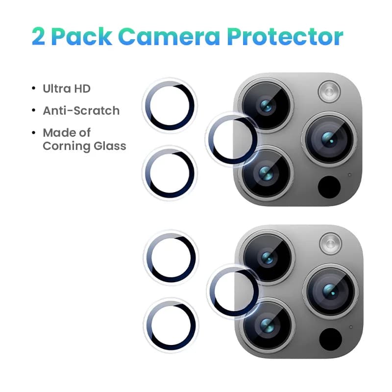 Protettore Lente Fotocamera Vetro Temperato per iPhone Pro