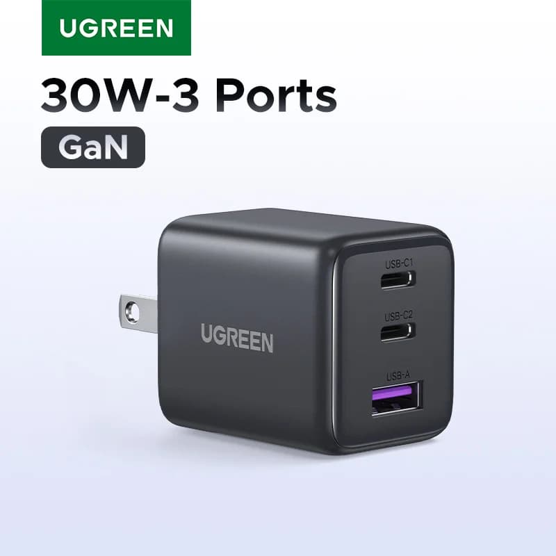 Caricatore USB-C PD GaN da 30W, Spina US