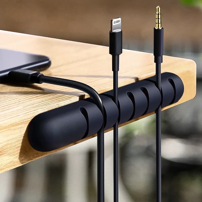Clip Organizzacavi Silicone USB