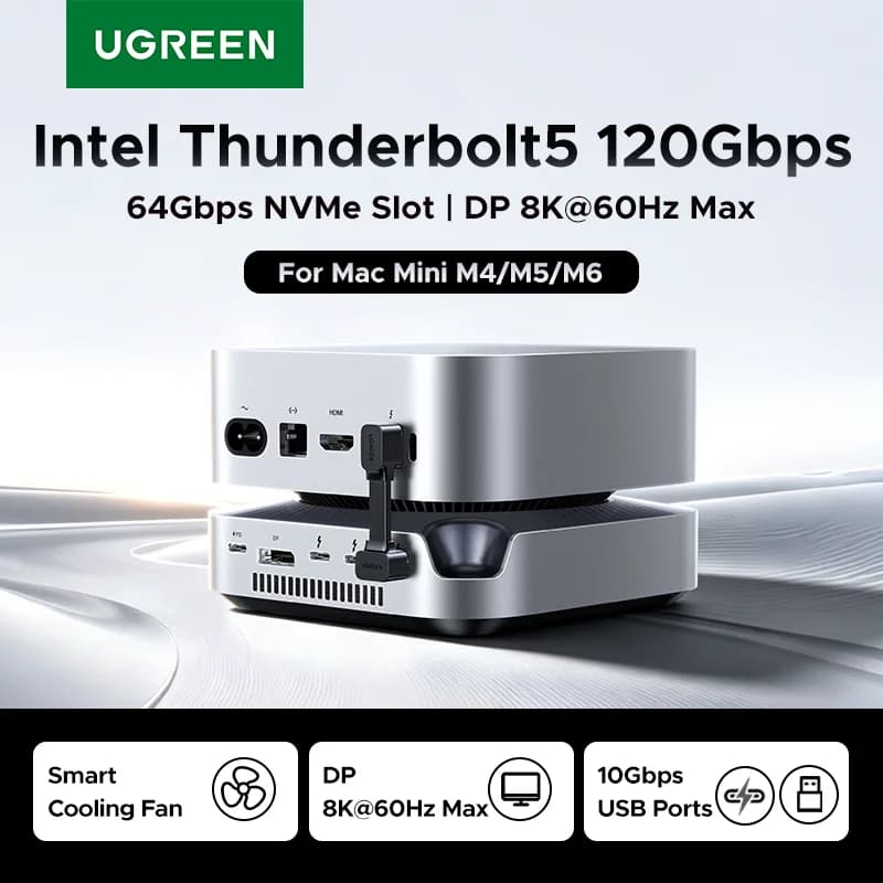 Stazione di docking Thunderbolt 5 con slot SSD M.2