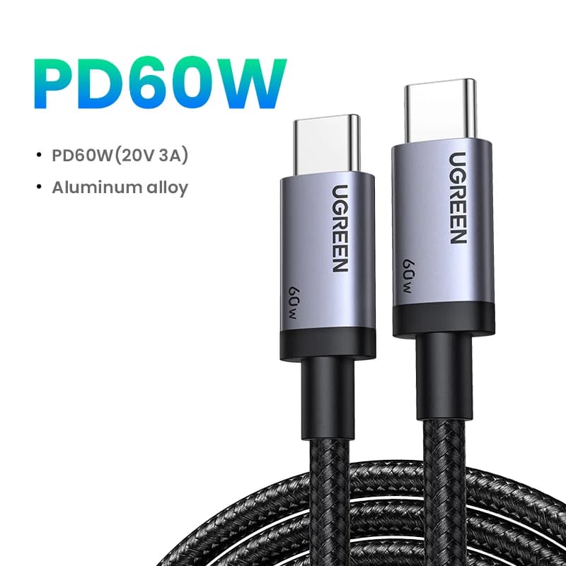Cavo USB-C to USB-C (Confezione da 2), Ricarica Rapida PD 60W