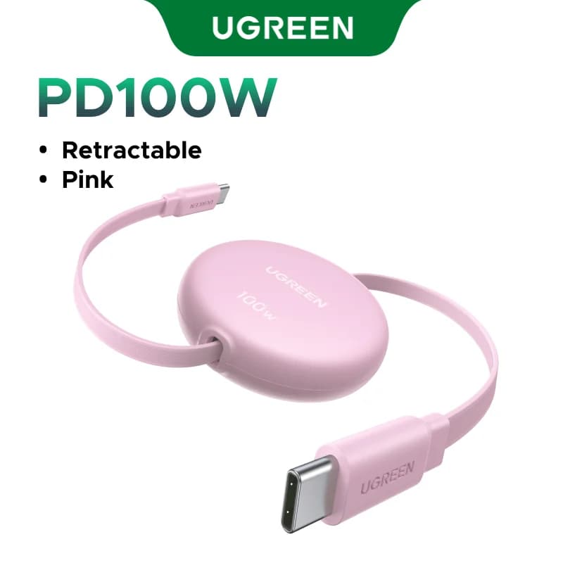Cavo di ricarica rapida USB-C a USB-C retrattile da 100W
