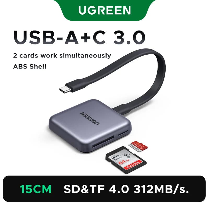 Lettore Schede SD e TF USB-C Magnetico, 312MB/s