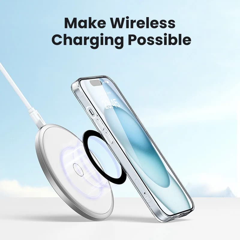 Adattatore ad Anello Magnetico Metallico per Ricarica Wireless MagSafe