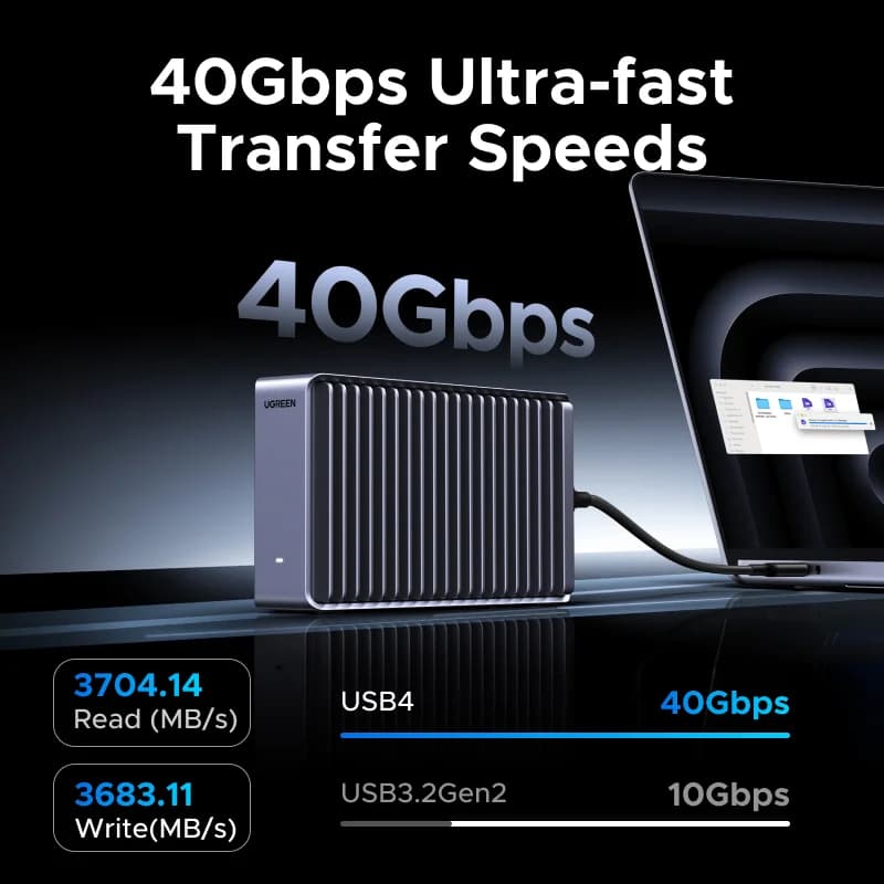 Case SSD M.2 NVMe USB4, 40Gbps, Thunderbolt