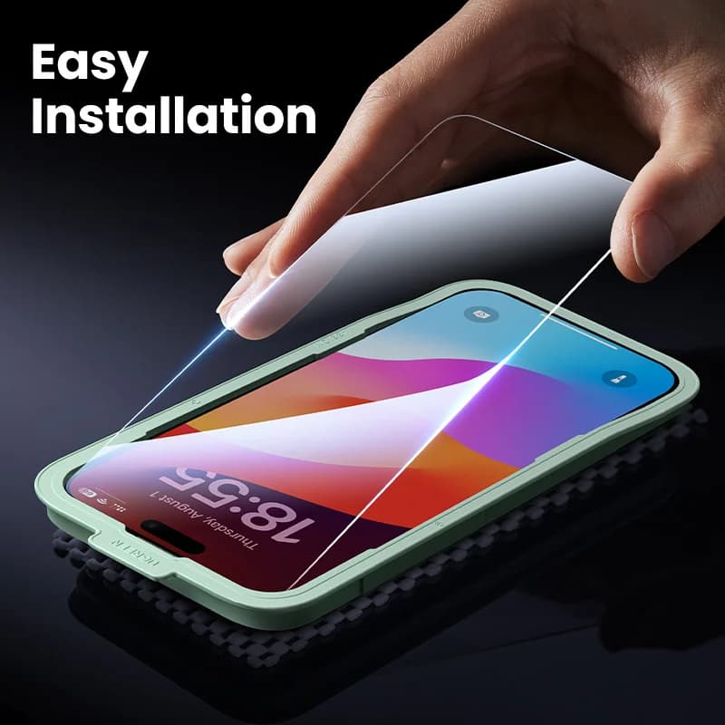 Protector schermo in vetro temperato per iPhone (2 pezzi)