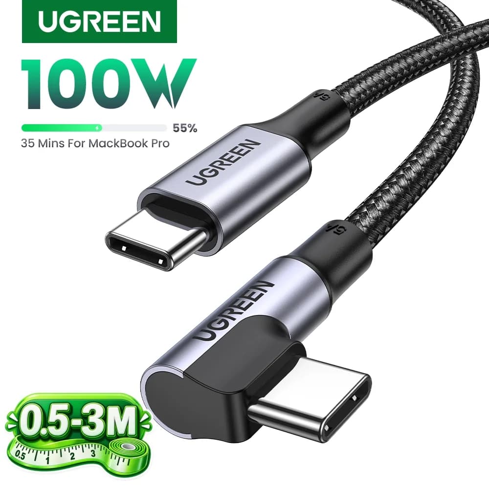 Cavo USB-C a 90 Gradi, 100W PD, Gaming