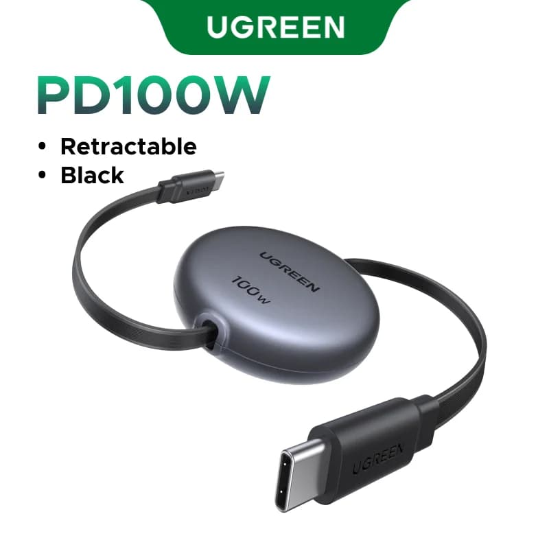 Cavo di ricarica rapida USB-C a USB-C retrattile da 100W