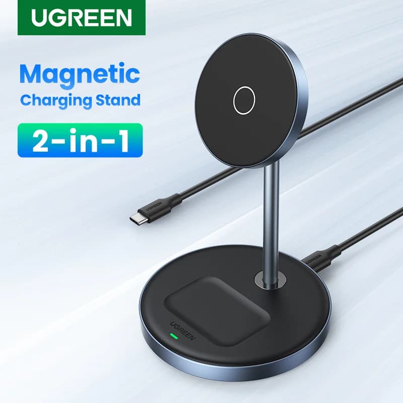 Caricatore wireless magnetico 2-in-1 per iPhone e AirPods