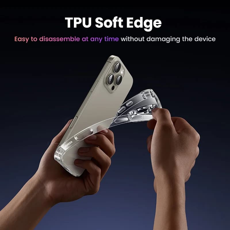 Cover protettiva trasparente antiurto per iPhone