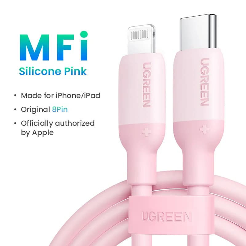 Cavo di ricarica rapida USB-C a Lightning in silicone MFi