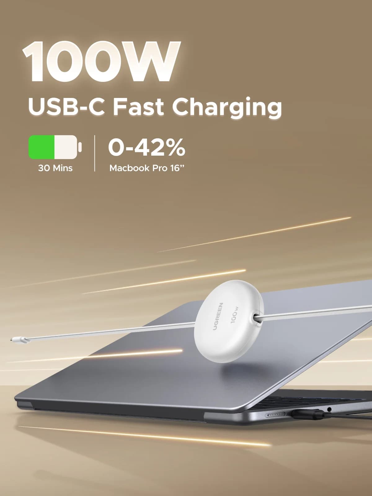 Cavo retrattile USB-C a USB-C, 100W PD
